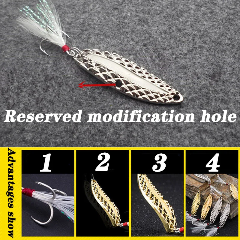 1PC Metalowa świecąca łyżka wę – Fishing Hook Treble recenzja i cena